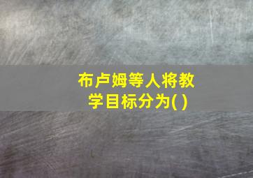 布卢姆等人将教学目标分为( )